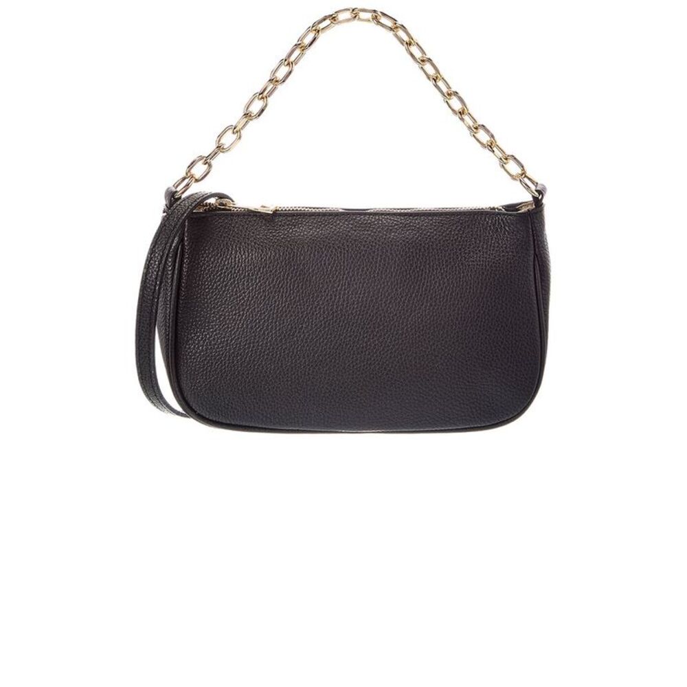 Italian Leather Beatrice Leather Top Handle Bag, Black